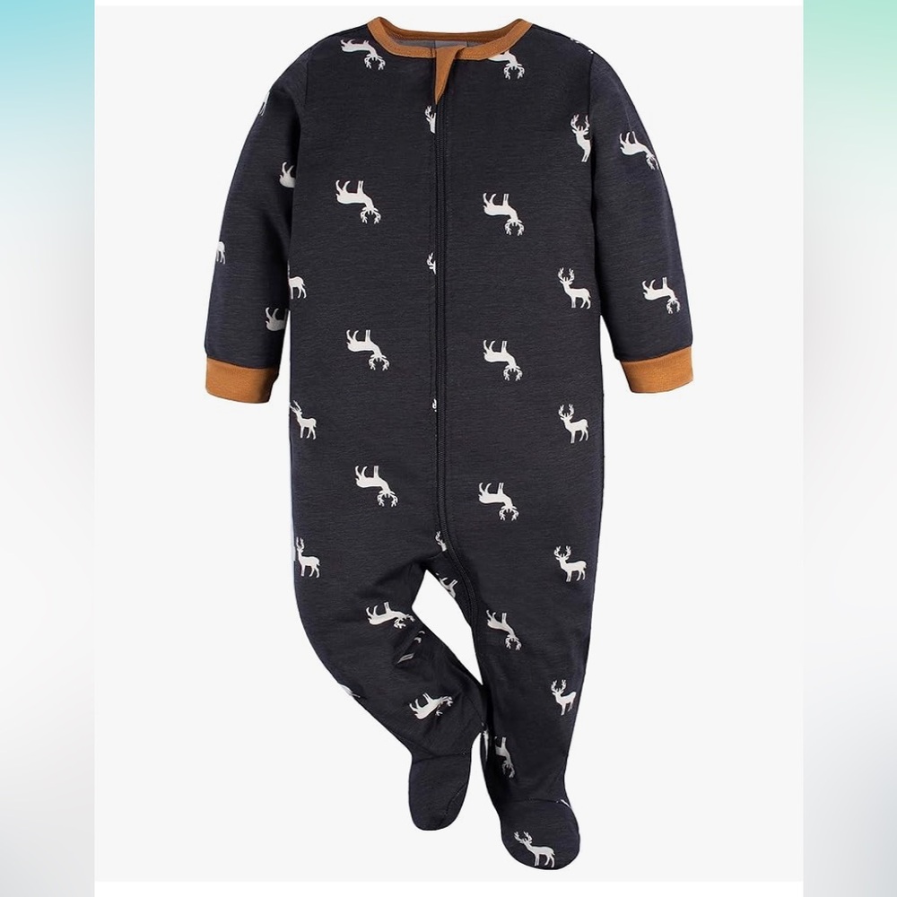 Cozy One Piece with Deer Print for Newborn
